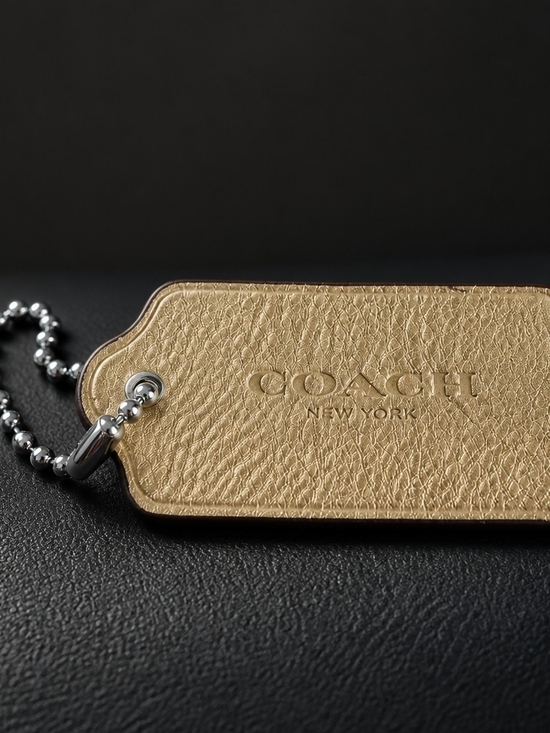 Coach Accessories - Coach Tan Leather Hang Tag